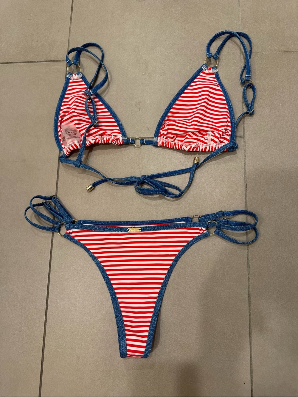 Beach Bunny Striped Harbor Bikini (NWOT) - Picture 7 of 10